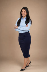 Navy Stretch Skirt