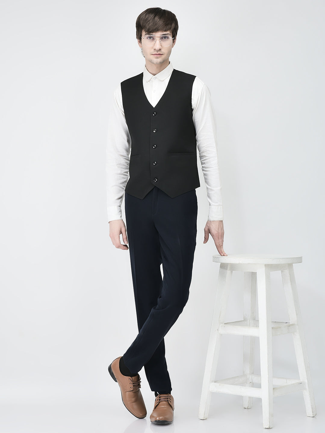 Noir Black Waist Coat