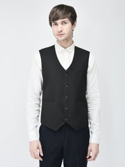 Noir Black Waist Coat
