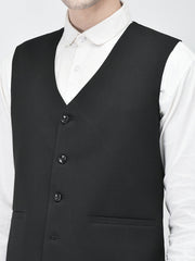Noir Black Waist Coat