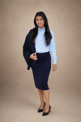 Navy Stretch Skirt