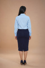 Navy Stretch Skirt